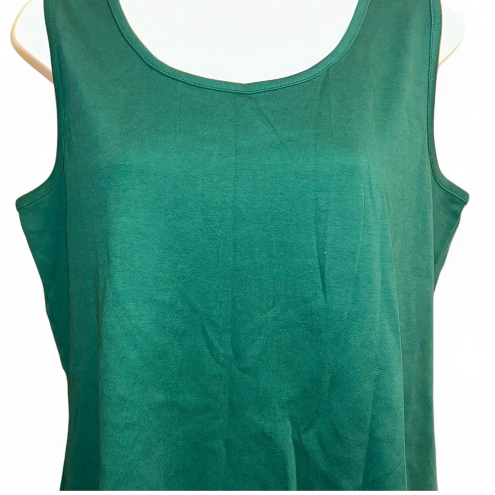 Lands' End Green Sleeveless Tank Top